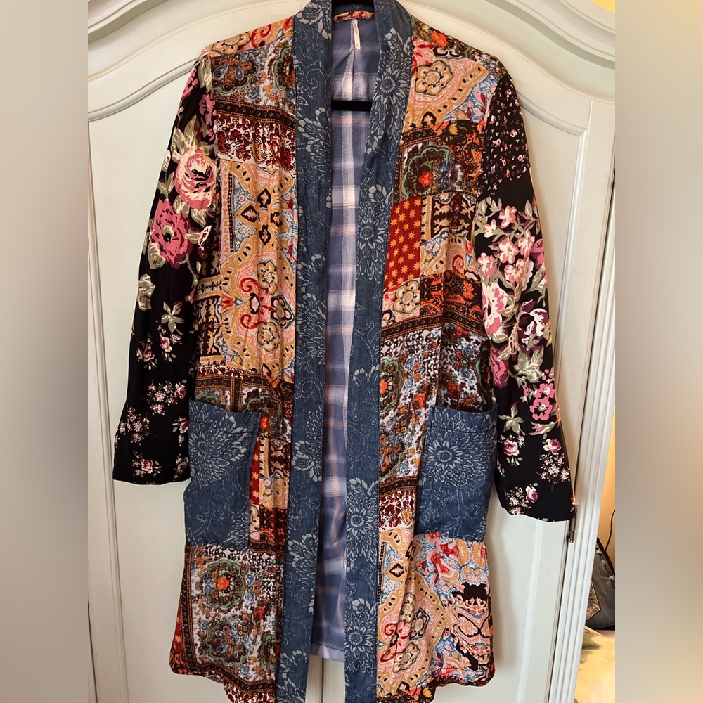 Free People Boho Floral Paisley Jacket
